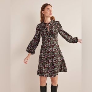 BNWT Boden Floral Tie Neck Shirt Dress 20-22L